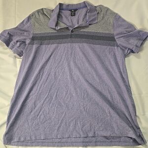 Calvin Klein Collared Neck Shirt Mens XXL Purple Preppy Old Money Golf Polo